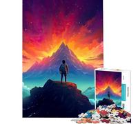 Adult Jigsaw Puzzles 1000 Pieces Looking at The Summit Brain Teaser Game Learning Educational Toys Gifts Birthday Presents for Women (Size 38x52cm)