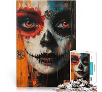 Adult Jigsaw Puzzles 1000 Pieces Los Muertos Girl DIY Toys 38x52cm Fun at Home Activities, Birthday Present,Travel Gifts, for and Age 14 Years Up