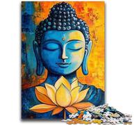 Adult Jigsaw Puzzles 1000 Pieces Lotus Buddha Help The Brain Exercise Addictive Toys to Cultivate Patience Perfect Decoration 50x75cm