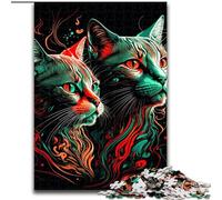 Adult Jigsaw Puzzles 1000 Pieces Lovely Cats Jigsaw Puzzles for Adults 1000 Making It A Great Gift for Family Fun (Size 50x75cm)