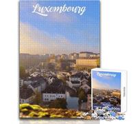 Adult Jigsaw Puzzles 1000 Pieces Luxembourg City Educational Games Difficult Hard Gift For Birthdays Size 38x26cm