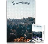 Adult Jigsaw Puzzles 1000 Pieces Luxembourg City Educational Games Difficult Hard Gift For Birthdays Size 38x26cm