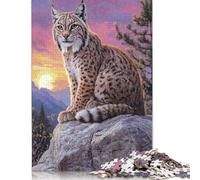 Adult Jigsaw Puzzles 1000 Pieces Lynx at Sunset Puzzles for Teenagers Gifts for Adults Puzzle Gifts 1000pcs (75x50cm)