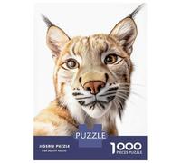 Adult Jigsaw Puzzles 1000 Pieces Lynx Selfie Puzzle for Adults Relaxing Games Enhance Memory Birthday Present, Gifts, 38x26cm/1000pcs