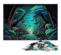 Adult Jigsaw Puzzles 1000 Pieces Magic Mushrooms Jigsaw Puzzles for Adults High-Difficulty Brain Teaser for Teenagers 26X38CM/10.23x14.96inch