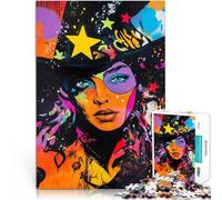 Adult Jigsaw Puzzles 1000 Pieces Magic Witch Made of wood,for age 14+ Anti-stress family game difficult challenge Improving love between couples。size:50x75cm/14.96x20.47inch