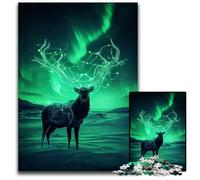 Adult Jigsaw Puzzles 1000 Pieces Magical Stag Spirit Jigsaw Puzzles Perfect for Teenagers Collectors Ideal Home Decor Travel Gift 1000 PCS(38x26cm)