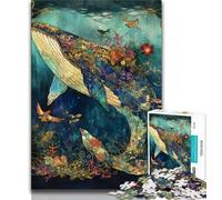 Adult Jigsaw Puzzles 1000 Pieces Magical Whale Adult Puzzles,family Fun Games Is Ideal As A Gift for The Whole Family (size 38x26cm)