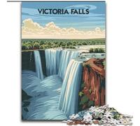 Adult Jigsaw Puzzles 1000 Pieces Majestic Victoria Falls, Help The Brain Exercise Addictive Toys to Cultivate Patience Perfect Decoration 50x75cm