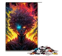 Adult Jigsaw Puzzles 1000 Pieces Man with Head Covered with Colored Hair Home Decoration Puzzle Toys Deal As Gifts for The Whole Family 1000PCS(75x50cm)