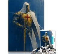 Adult Jigsaw Puzzles 1000 Pieces Medieval Knight Paintings,Help The Brain Exercise Addictive Toys to Cultivate Patience Gift For Birthdays 38x26cm