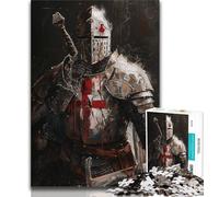 Adult Jigsaw Puzzles 1000 Pieces Medieval Knight Paintings,Help The Brain Exercise Addictive Toys to Cultivate Patience Perfect Decoration 50x75cm