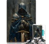 Adult Jigsaw Puzzles 1000 Pieces Medieval Majestic Knight Adult Puzzles,family Fun Games Is Ideal As A Gift for The Whole Family (size 75x50cm)
