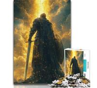Adult Jigsaw Puzzles 1000 Pieces Medieval Majestic Knight,Help The Brain Exercise Addictive Toys to Cultivate Patience Perfect Decoration 50x75cm