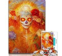 Adult Jigsaw Puzzles 1000 Pieces Mexican Style Skull,Decompressing Intellectual Educational Toy Is Ideal As Gifts for The Whole Family 38x26cm