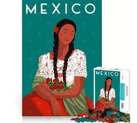 Adult Jigsaw Puzzles 1000 Pieces Mexico Ideal Cut Decor Brain Teaser Gift Idle Fun Time Birthday Hobby Gift (38x52cm)