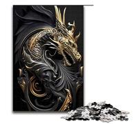 Adult Jigsaw Puzzles 1000 Pieces Mighty Golden Dragon God Home Decoration Puzzle Toys Deal As Gifts for The Whole Family 75x50cm