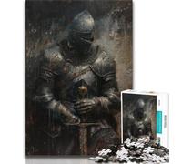 Adult Jigsaw Puzzles 1000 Pieces Mighty Medieval Knight 1000 Pieces for Teenagers,Birthday Present, Gifts, Wall Art for Age 14 Years Up 26x38cm