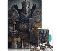Adult Jigsaw Puzzles 1000 Pieces Mighty Medieval Knight Puzzles,Challenging Family Activity Games DIY Toy for Home Wall Decor Gifts 26x38cm