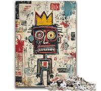 Adult Jigsaw Puzzles 1000 Pieces Modern Art by Basquiat Challenging To Complete But Fun And Humorous Unique Home Decor And Gifts 26X38CM