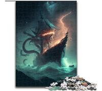 Adult Jigsaw Puzzles 1000 Pieces Monster Invasion cardboard Jigsaw Puzzles for Birthdays, Christmas, Halloween, Thanksgiving, Easter Size 26X38CM