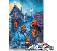 Adult Jigsaw Puzzles 1000 Pieces Monsters And Pumpkins On Halloween Paper Puzzles for Adults Sustainable Puzzle Games 1000pcs (38x26cm)
