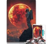 Adult Jigsaw Puzzles 1000 Pieces Moon Astronaut 1000 Pieces for Teenagers,Birthday Present, Gifts, Wall Art for Age 14 Years Up 26x38cm