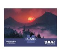 Adult Jigsaw Puzzles 1000 Pieces Moonlit Mountain Landscape Puzzle for Adults Relax Games But Fun And Humorous Birthday Present, Gifts, 38x26cm/1000pcs
