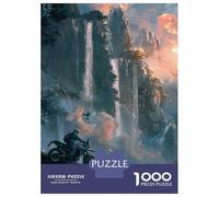 Adult Jigsaw Puzzles 1000 Pieces Motorcycle Adventure in Mountains Jigsaws for Adults Toy Wall Decor Home Decoration Educational Challenge 52x38cm/1000pcs
