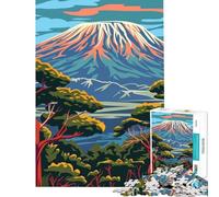 Adult Jigsaw Puzzles 1000 Pieces Mount Kilimanjaro Landscape Difficult And Challenge Presents for Women Toy Wall Decor for Age 14+ Game (38X52cm)