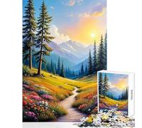 Adult Jigsaw Puzzles 1000 Pieces Mountain Landscape Art Brain Teaser Game Tough Challenge Educational Toy Deal As Gifts for The Whole Family (38X26CM)