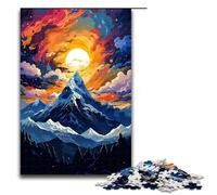 Adult Jigsaw Puzzles 1000 Pieces Mountain Peak Is Surrounded by SplattersLots of Color Home Decoration Puzzle Toys Deal As Gifts for The Whole Family 75x50cm