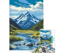 Adult Jigsaw Puzzles 1000 Pieces Mountain River Landscape Difficult And Challenge Improve Memory Educational Toy for Ages 14 And over (50x75cm)