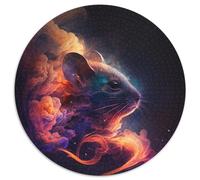Adult Jigsaw Puzzles 1000 Pieces Mouse Nebula Round Jigsaw Puzzle 1000 Pieces Family Game Night, Home Decor & Brain Training Gift 67.5x67.5cm
