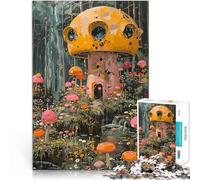 Adult Jigsaw Puzzles 1000 Pieces Mushroom House Spielzeug für die ganze Familie Verbessern Sie das Gedächtnis75x50cm