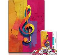 Adult Jigsaw Puzzles 1000 Pieces Musical Symbols Teenager Jigsaw,Stress Reliever Staycation Kill Time Home Decoration Toys 26x38cm