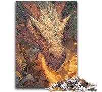 Adult Jigsaw Puzzles 1000 Pieces Mysterious Dragon for Age 14 Years And over Decompressing Intellectual Educational Toy Great Gift 26x38cm