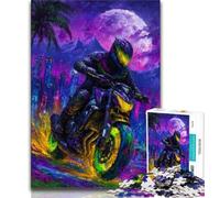 Adult Jigsaw Puzzles 1000 Pieces Mysterious Motorcycle Adult Jigsaw,Stress Reliever Difficult Challenge Unique Home Decor And Gifts 26x38cm