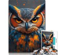 Adult Jigsaw Puzzles 1000 Pieces Mysterious Owl Puzzles for Teenagers,Stress Reliever Difficult Challenge Unique Home Decor And Gifts 50x75cm