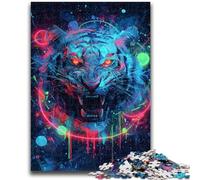 Adult Jigsaw Puzzles 1000 Pieces Mysterious Tiger Challenging Game And Family Play Wall Decoration Unique Birthday And Xmas Gifts 50x75cm
