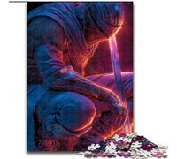 Adult Jigsaw Puzzles 1000 Pieces Mysterious Warrior,Help The Brain Exercise Addictive Toys to Cultivate Patience Enhance Memory 50X75CM