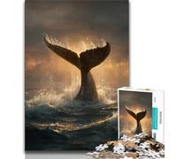 Adult Jigsaw Puzzles 1000 Pieces Mysterious Whale 1000 Piece Puzzle,Challenging Family Activity Games DIY Toy for Home Wall Decor Gifts (size 38x26cm)