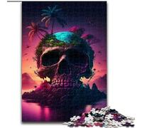 Adult Jigsaw Puzzles 1000 Pieces Mystical Island Sunset Puzzles for Adults size 26x38cm Ideal for Family Fun, Relaxation