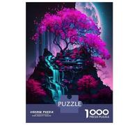 Adult Jigsaw Puzzles 1000 Pieces Mystical Nature Neon Tree Teenager Puzzles Relax Games But Fun And Humorous Challenging To Complete 52x38cm/1000pcs