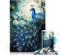 Adult Jigsaw Puzzles 1000 Pieces Mythical Peacock Pädagogisches Spielzeug zum Stressabbau Kunstwerk Geschenk75x50cm