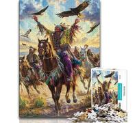 Adult Jigsaw Puzzles 1000 Pieces Native American Men 1000 Pieces for Adults,Educational Stress Relief Toy Gifts for Friends And Family (size 38x26cm)