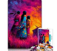 Adult Jigsaw Puzzles 1000 Pieces Native American Woman Adult Puzzles,Challenging Game Toys Wall Decoration Unique Birthday And Xmas Gifts (size 38x26cm)