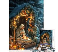 Adult Jigsaw Puzzles 1000 Pieces Nativity Scene Holy Brain Teaser Game Tough Challenge Educational Toy Deal As Gifts for The Whole Family (50X75CM)