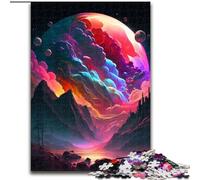 Adult Jigsaw Puzzles 1000 Pieces Neon Alien Landscape Jigsaw Puzzles for Adults size 26x38cm for Home Decor, Ideal Christmas & New Year Gift for Teenagers