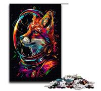 Adult Jigsaw Puzzles 1000 Pieces Neon Astronaut Fox Home Decoration Puzzle Toys Deal As Gifts for The Whole Family 75x50cm